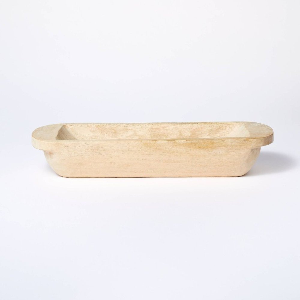 Long‎ Wooden Bowl - Threshold Studio McGee, Target 2023 - Dough Bowl